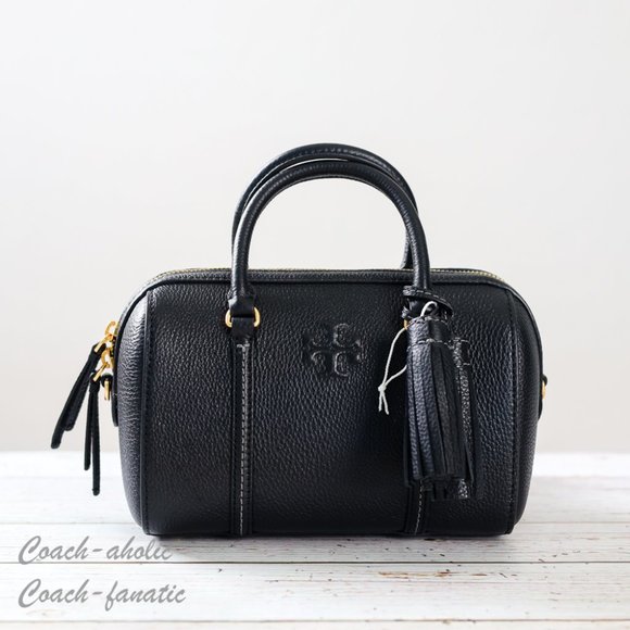 NWT Tory Burch 146449 Thea Mini Satchel Leather Crossbody in Black - Picture 4 of 11